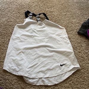 White Nike dri-fit athletic tank top